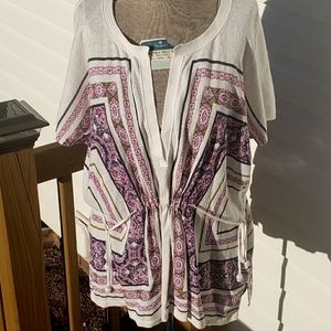 Anthropologie Moth Paisley Lightweight Knit Top